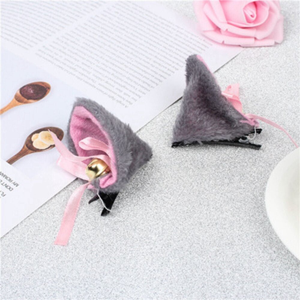 Multiple Styles Plush Animal Ears Hairpins Lolita Sweet Fluffy Ear Cosplay Anime Hair Clips Party Costume Hair Accessories