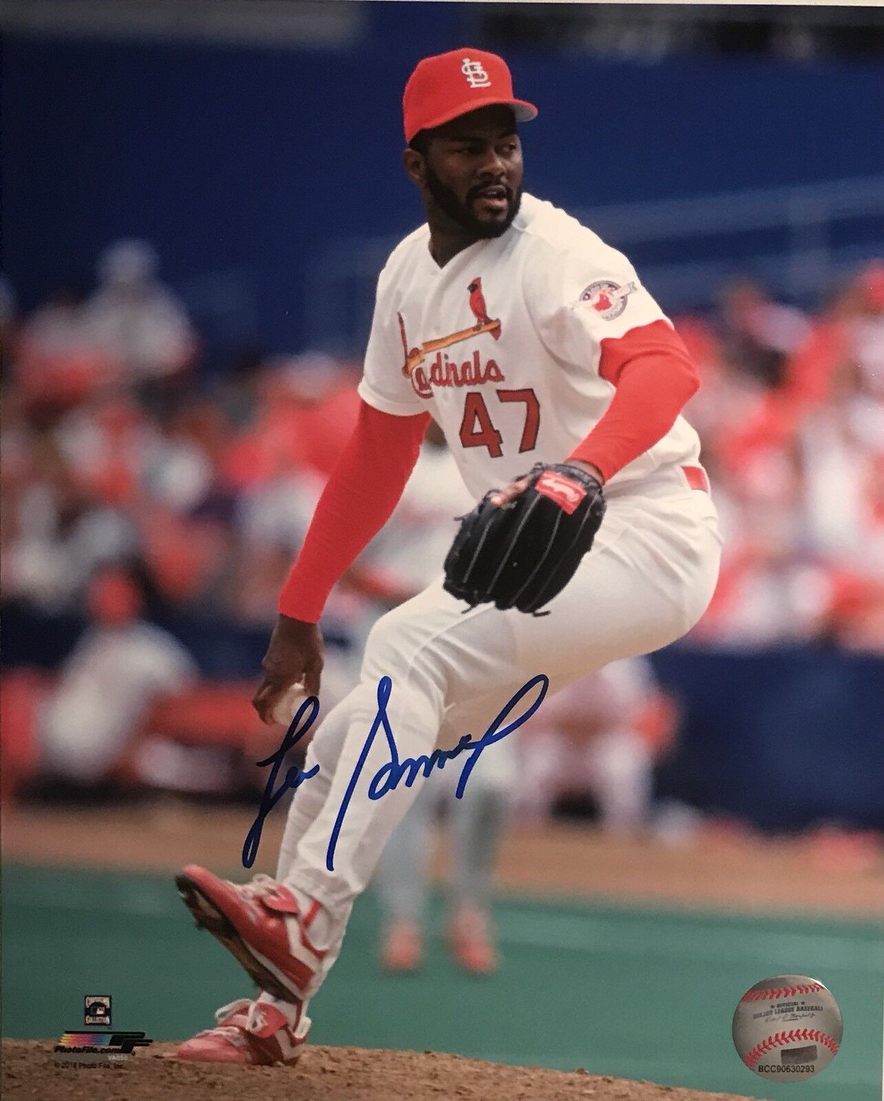 Lee Smith St. Louis Cardinals Pose #1 Autographed 8x10 JSA