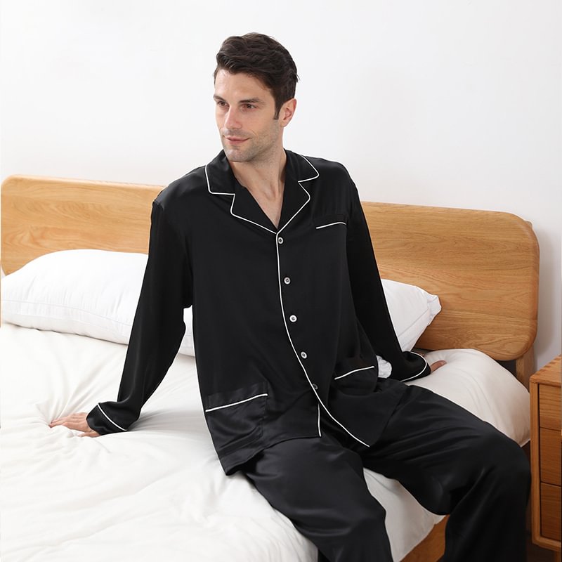 Realsilklife | 22 Momme Silk Suit Pajamas For Men