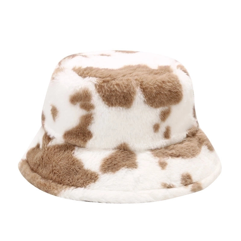 Women’s Fashion Cow Pattern Wide Eaves Bucket Hat