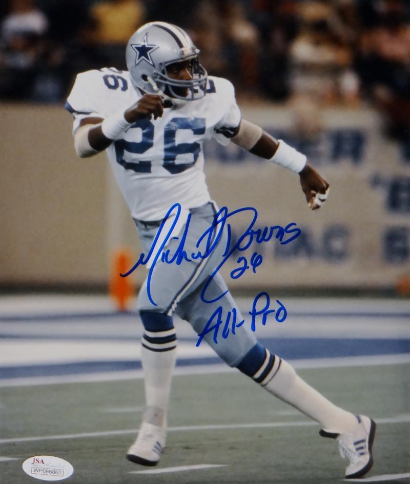 Michael Downs Signed Dallas Cowboys 8x10 Vertical Photo Poster painting W/ All-Pro- JSA W Auth