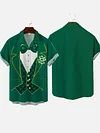 THIS IS ME LUCKY SHIRT St Patricks Day Tuxedo Printing Cuban Collar Men's Short Sleeve Shirt