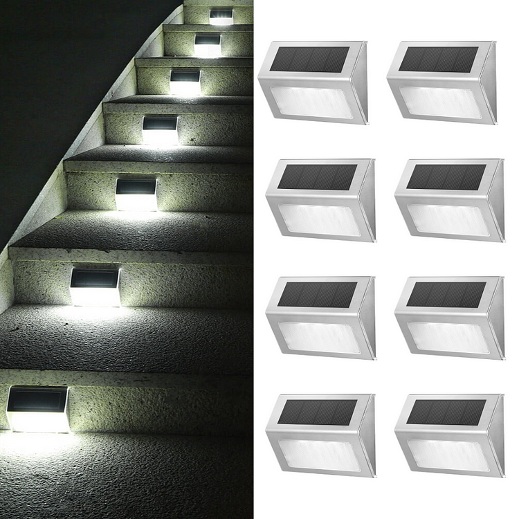 Solar Deck Lights - Solar Outdoor Lights Waterproof, Solar Powered Outdoor Lights Step Lights for Outside Garden Backyard Patio Yard Wall Stair Step Railing Post Lamp Lighting