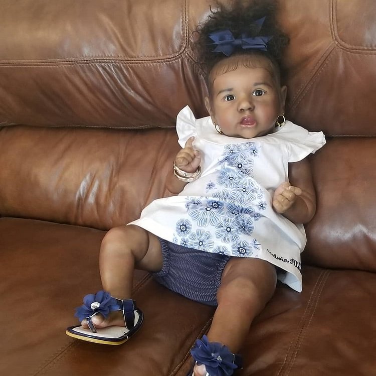[Black Reborn] [Heartbeat💖 & Sound🔊]20'' Truly Melia Reborn Baby Doll Girl Toddler Rebornartdoll® Rebornartdoll®