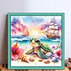 Sea Turtles-11CT Stamped Cross Stitch 40*40cm/15.75*15.75in