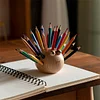 Desk Pen Holder Cute Wooden Puffer Pen Holder Desk Pen Holder Birthday Gift Creative Pen Holder Unique Interesting Cute Small Gift