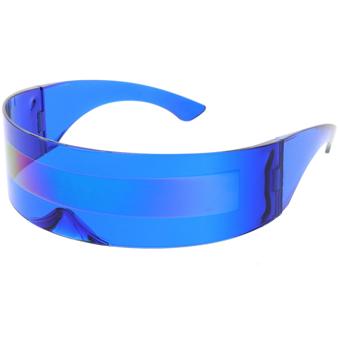 Futuristic Wrap Around Monoblock Shield glasses