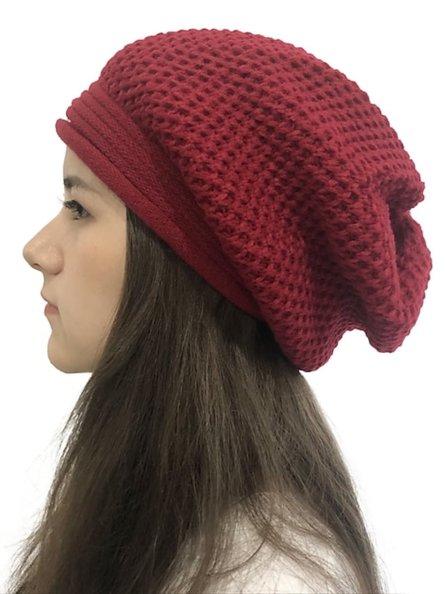 Women's Stylish Beanie Slouchy Knitted Pure Color Outdoor Comfort Winter Hat