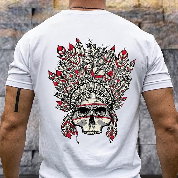 Original tribal feather print t-shirt