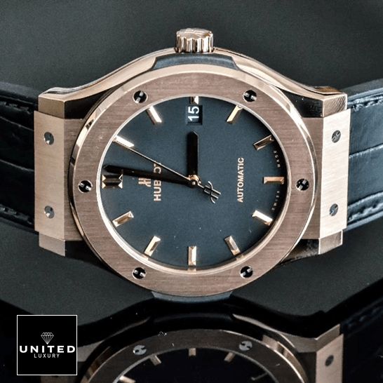 Hublot 511.OX_.1181.LR Classic Fusion Black Dial Gold Bezel Replica side view