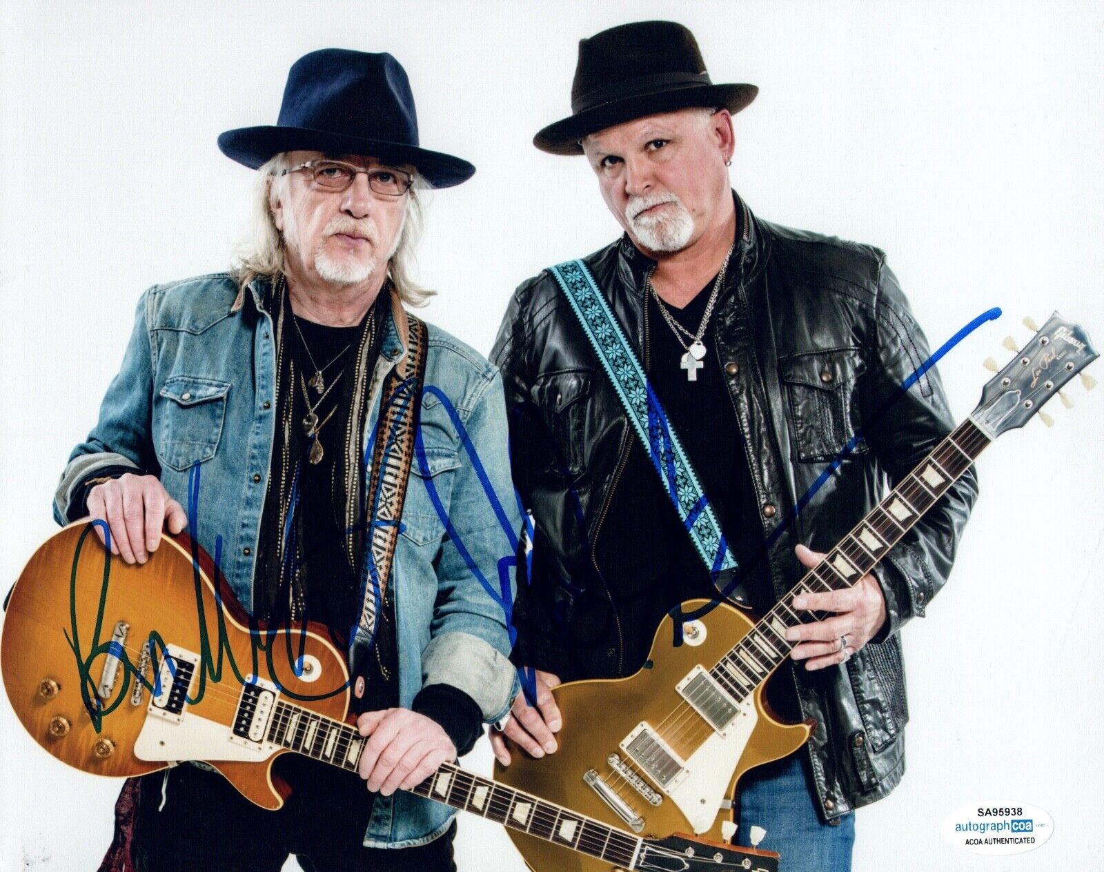 Brad Whitford & Derek St. Holmes Signed Autographed 8x10 Photo Poster painting ACOA COA