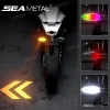SEAMETAL Motorcycle LED Turn Signal Projection Lamp Color Sequential Flowing Flash Indicator Lights