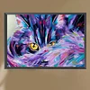 5D diy volle quadratische Bohrmaschine Diamantmalerei Katze Kit Wohnkultur Kunst 65x45cm