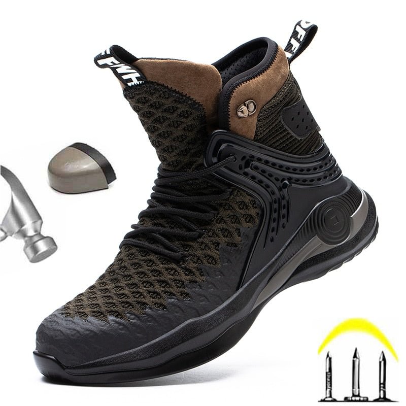 Men Safety Shoes Indestructible Work Safety Boots Man Work Sneakers Male Steel Toe Shoes Work Boots Protection Plus Size 37-50