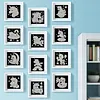 12Pcs DIY Pearl Painting Flying Horse for Home Wall Decor(15x15cm)