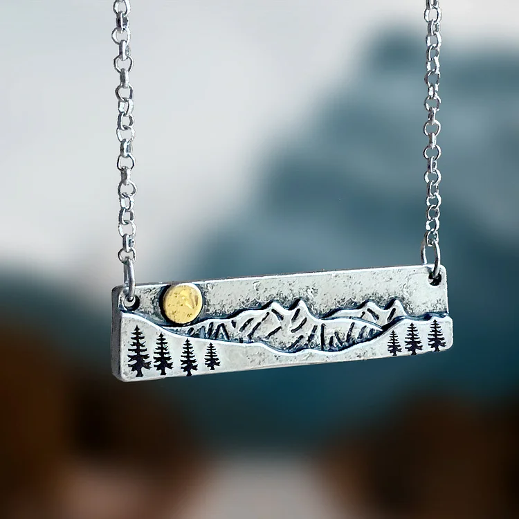 Evergreen Forest Bar Necklace