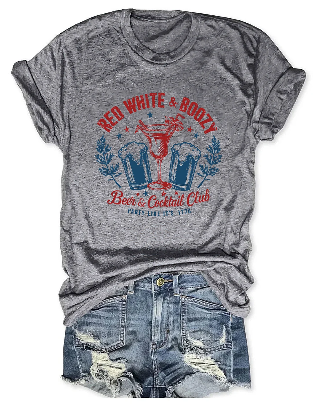 Red White & Boozy 4th Of July T-shirt