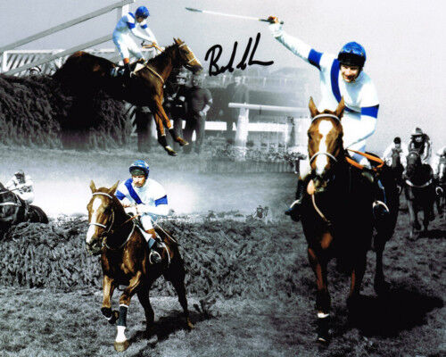 Bob Champion HAND SIGNED Aldaniti Grand National 1981 Photo Poster painting 10x8 Montage AFTAL