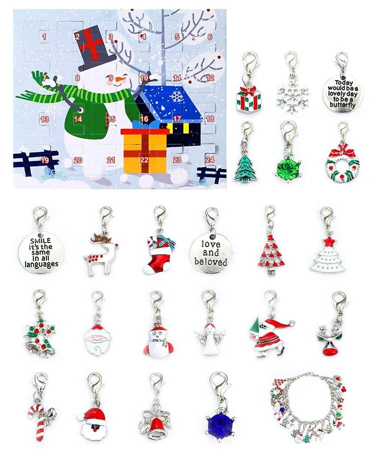 Charms DIY Bracelet Advent Christmas Countdown Calendar