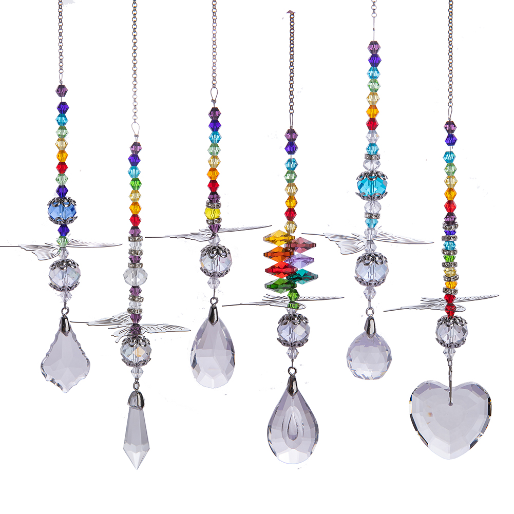 

6pcs Colorful Butterfly Crystal Hanging Prism Handmade Pendant, 501 Original