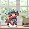 >SALE<Acrylic Special Shaped Needle Western Cattle 5D DIY Diamond Art Tabletop Decor