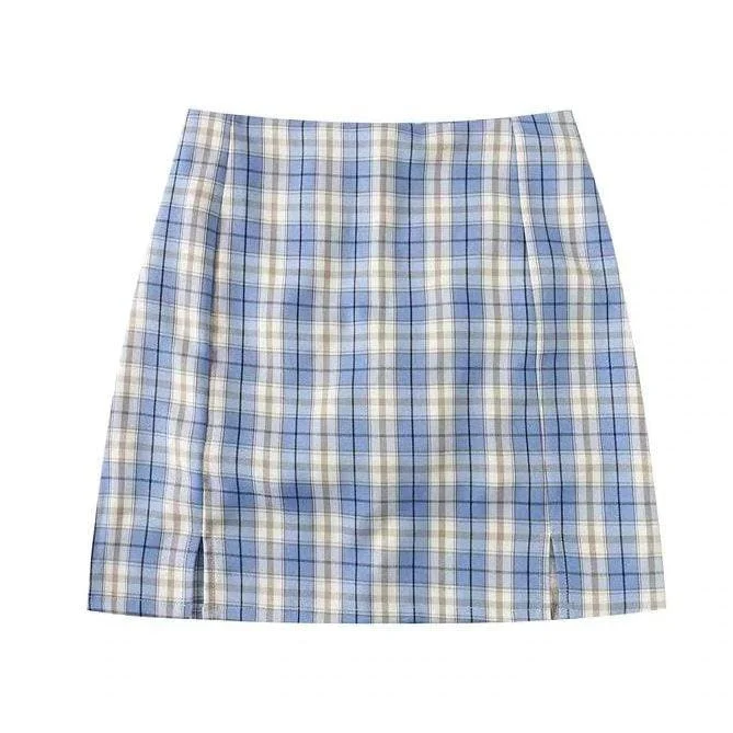 Plaid Striped Skirt