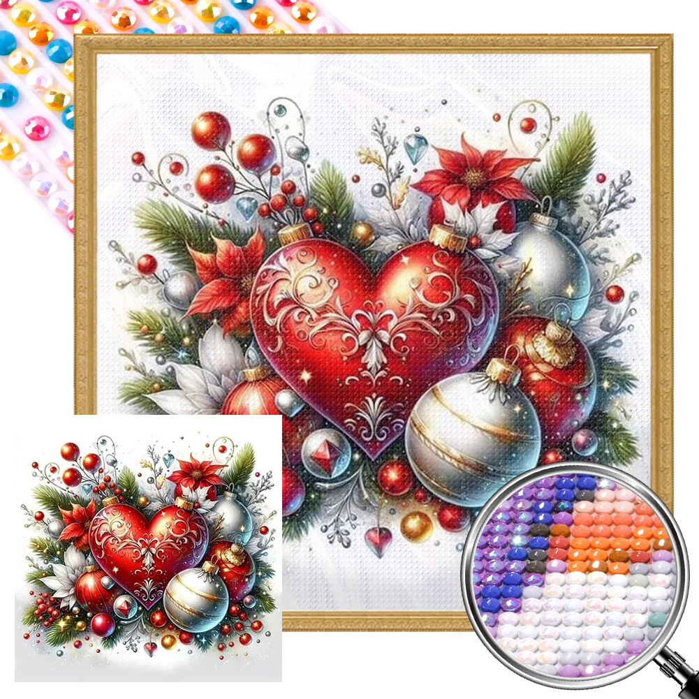 Full Round Partial AB Diamond Painting - Xmas Love Ball(Canvas|35*35cm)