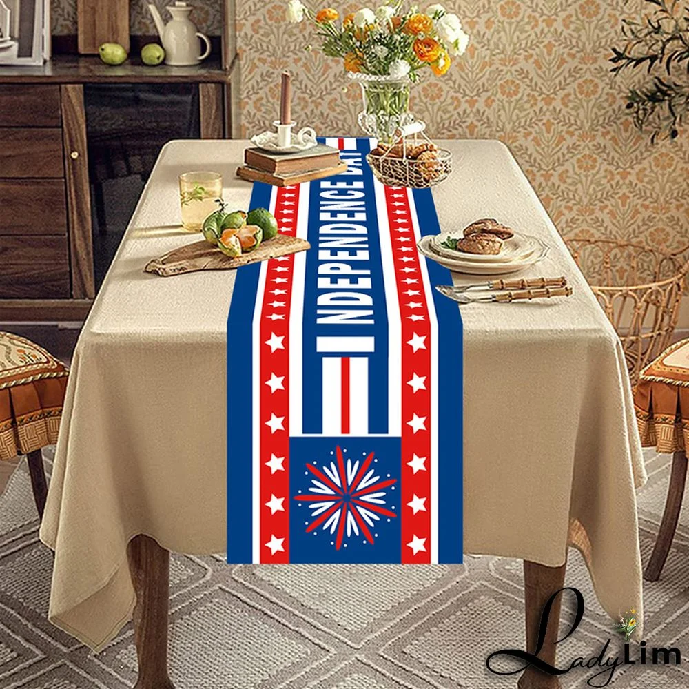 Blue Independence Day Table Runner Kitchen Dining Table Home Decor