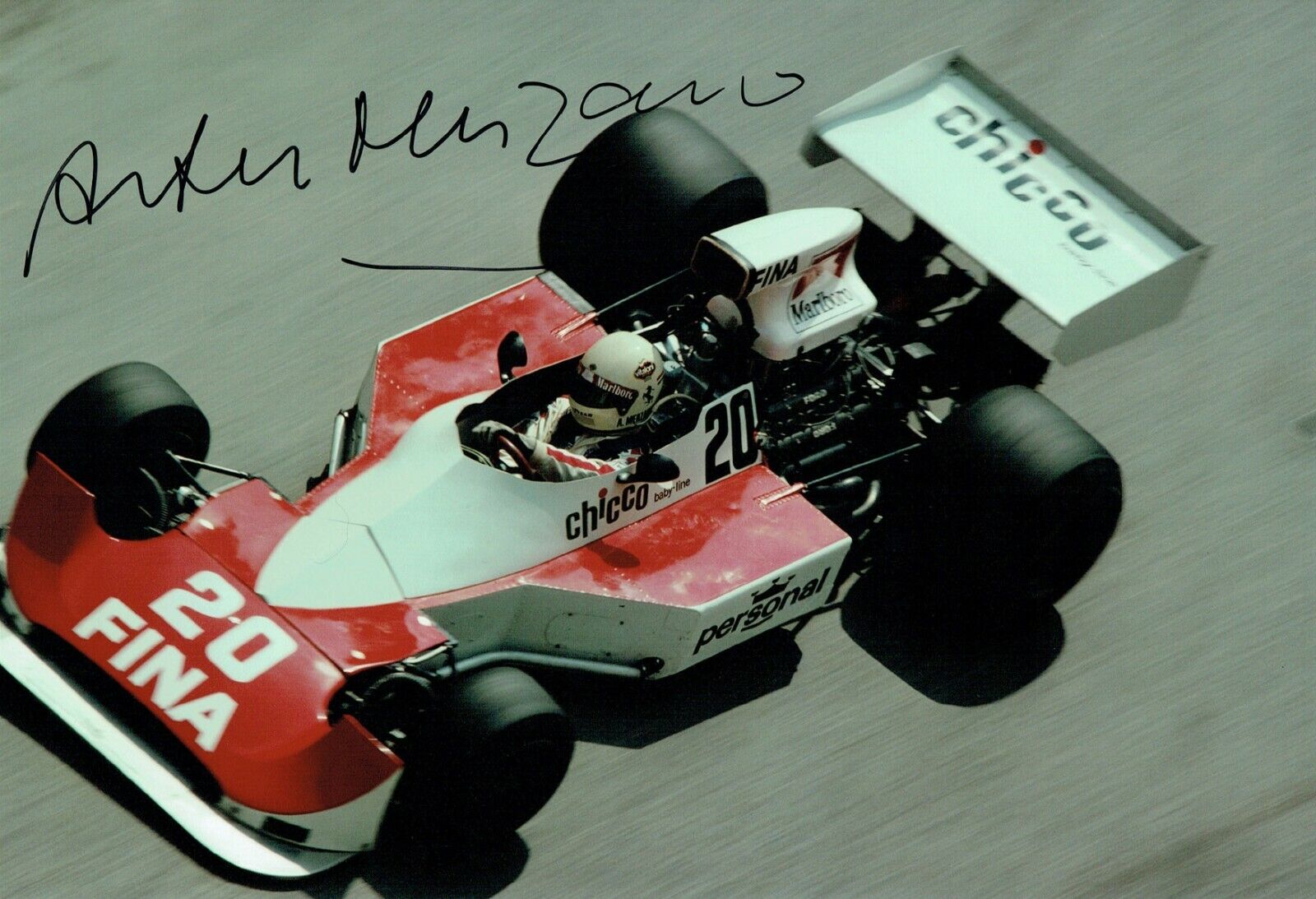 Arturo MERZARIO SIGNED Williams Cosworth MONACO 12x8 Photo Poster painting AFTAL COA Autograph