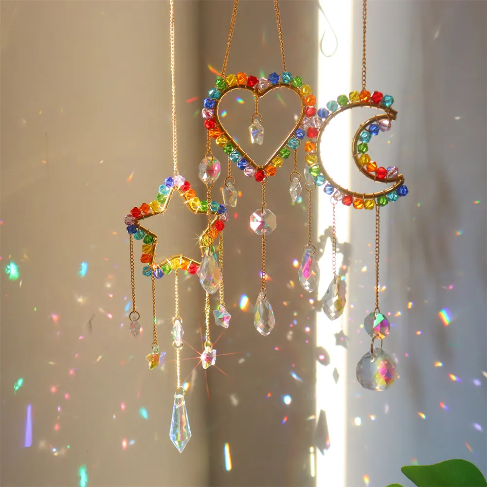 Colorful Beads Crystal Light Catching Jewelry Window Accessories for Living Room