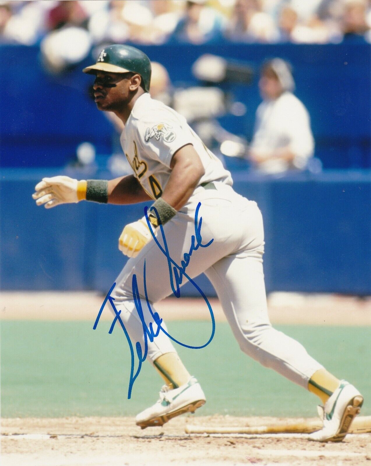 FELIX JOSE OAKLAND A'S ACTION SIGNED 8x10