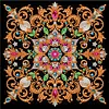 Schwarzes Gold, Mandala-Blumenornament, speziell geformte 5D-DIY-Teilbohrer, Diamanten, Punkte, Edelstein-Kunstsets mit Rahmen, Diamanten, Gem&auml;lde, Ed