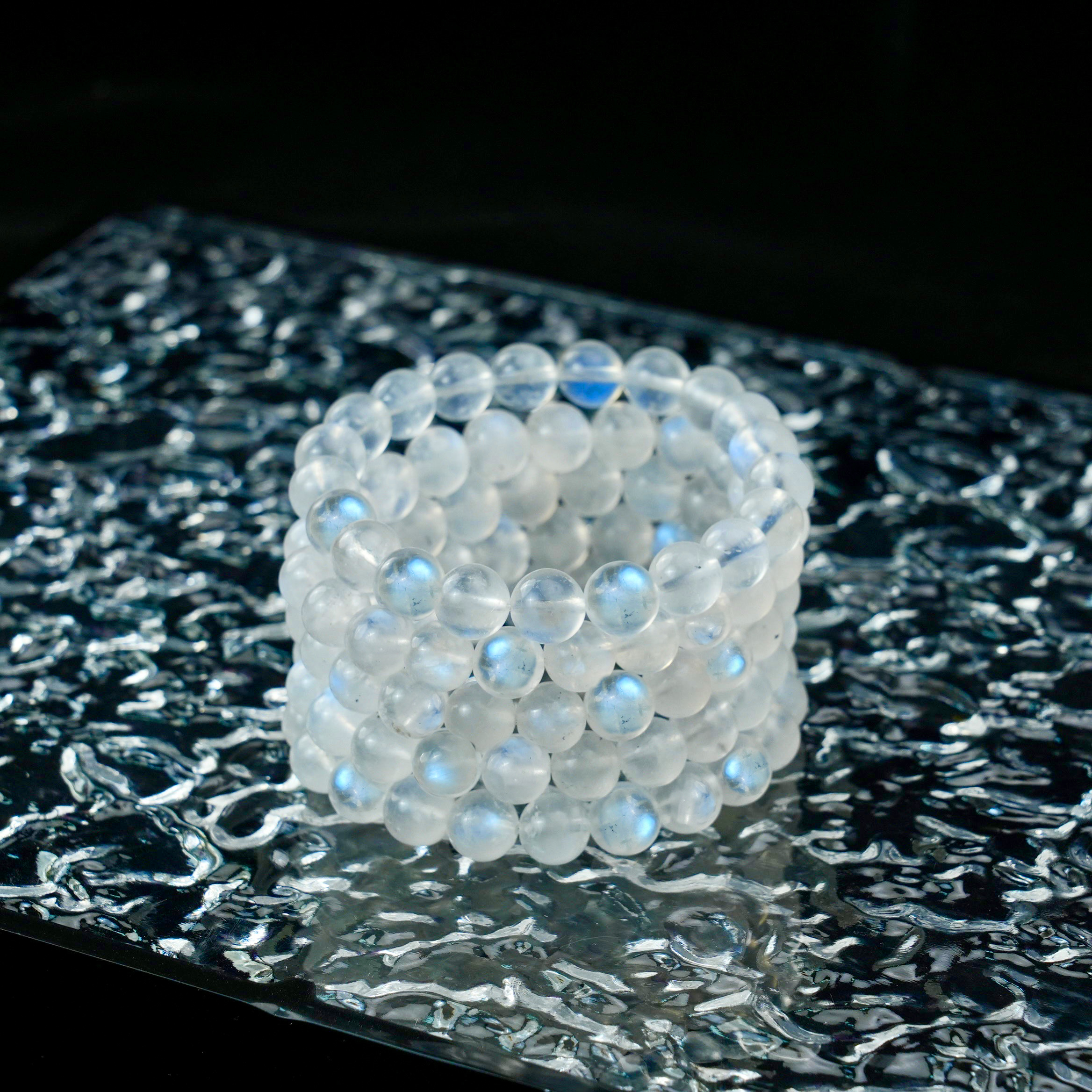 8mm White Moon Stone Bracelet