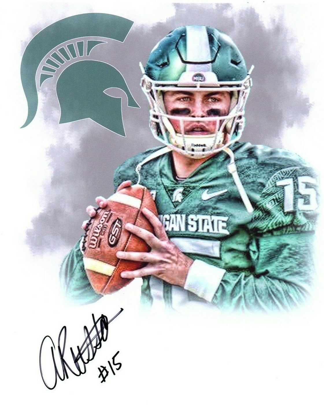 Anthony Russo Michigan State football QB signed autographed 8x10 Photo Poster painting edit MSU