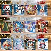 12Pcs Diamond Painting Winter Cartoon Greeting Card Set with Envelope