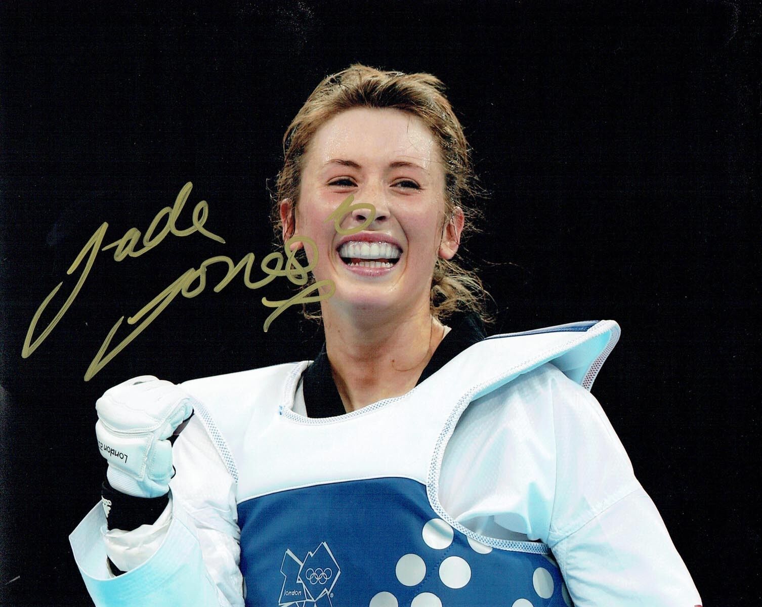 Jade JONES Taekwondo Olympics Autograph Signed 10x8 Photo Poster painting AFTAL COA