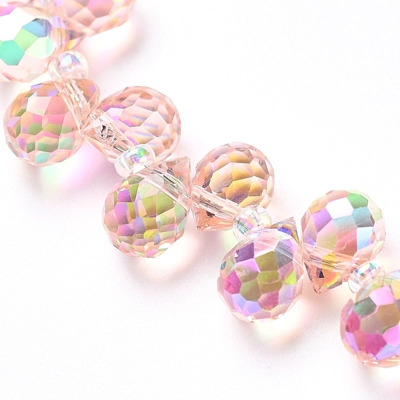 1 Strand/Package Hole 1~1.9mm Glass Colorful Solid Color Transparent Polished String