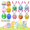 6 Pcs Easter Inflatable Outdoor Decorations PVC Colored Giant Egg Ornaments Blow Up Easter Egg Yard Decorations for Lawn/Garden/Porch/Courtyard