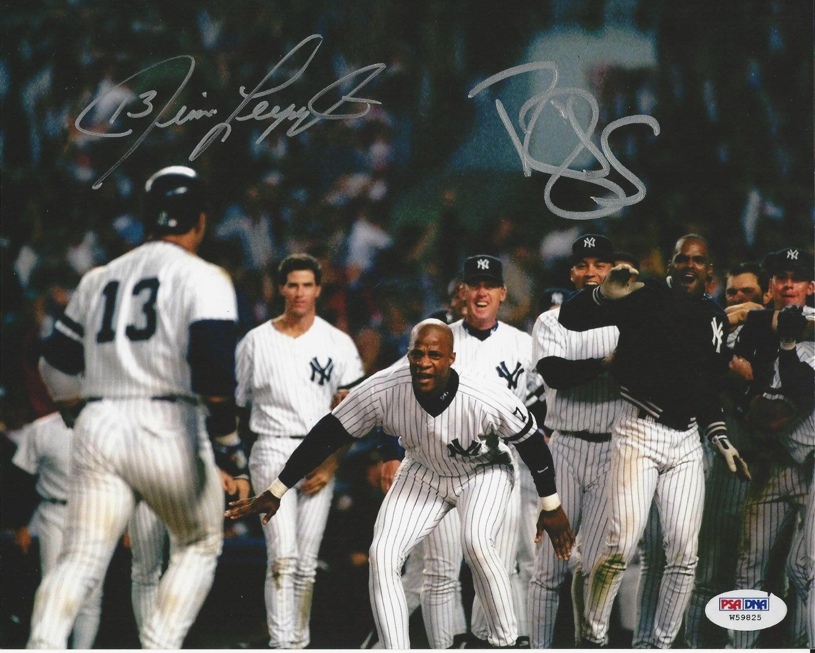 Jim Leyritz & Darryl Strawberry Dual signed 8x10 Photo Poster painting PSA/DNA #W59825