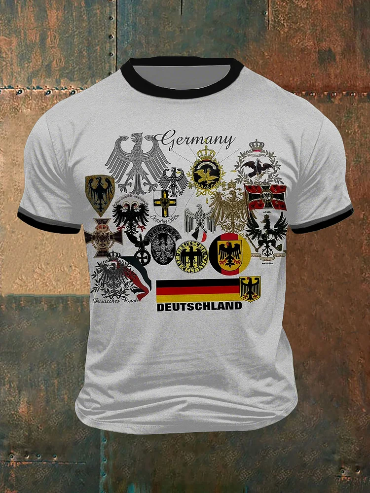 Herren deutsche Adler 800 bis 1949 bedrucktes Kurzarm-T-Shirt