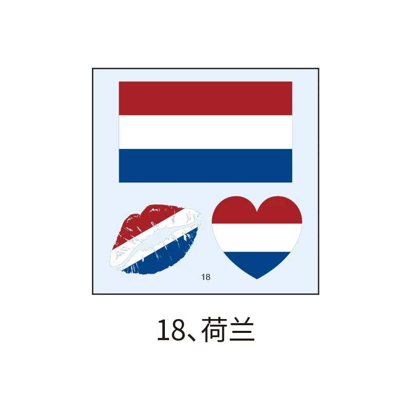 National Flag Tattoo Sticker Marathon lips patriotic Face Body Sticker Disposable Waterproof Tattoo Sticker