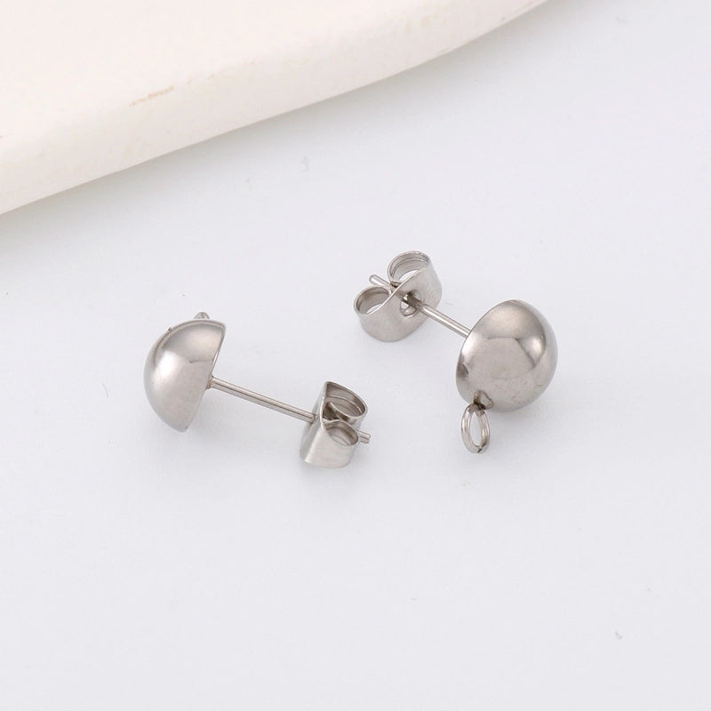 1 Pair Stainless Steel Solid Color Minimalist