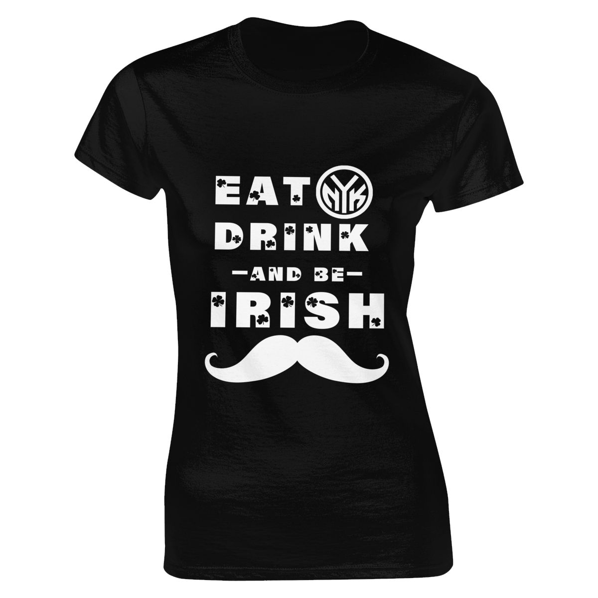 New York Knicks St. Patrick's Day Eat Drink And Be Irish Women's Soft Cotton T-Shirt