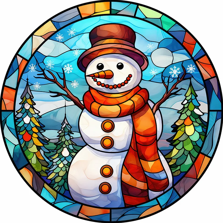Christmas Snowman - Painting By Numbers - 40*40CM gbfke