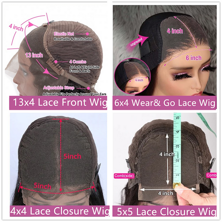 Water Wave 200% Density Natrual Black Lace Front Bob Wig