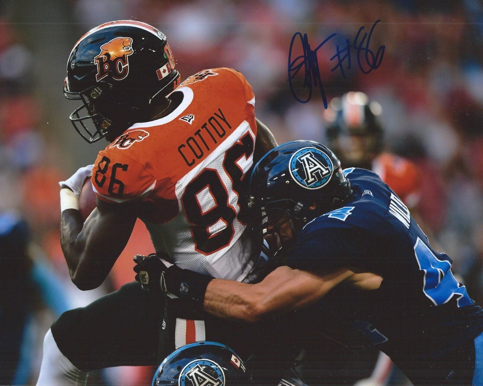 Jevon Cottoy Signed 8x10 Photo Poster painting BC Lions Autographed COA