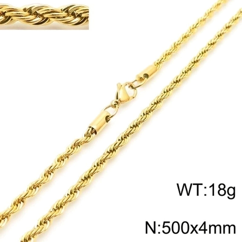 Casual Minimalist Solid Color 304 Stainless Steel 18K Gold Plated Plating Stainless Steel Necklaces
