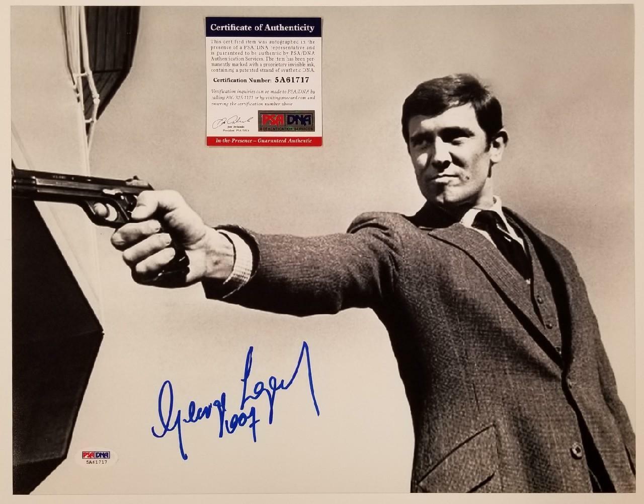 George Lazenby signed 007 James Bond 11x14 Photo Poster painting #4 Autograph (A) ~ PSA COA