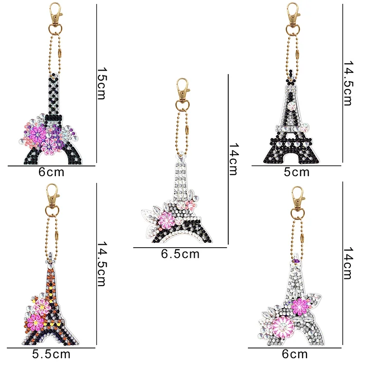 Diamond Painting Keychain DIY Double-sided Special-shaped Drill Key Ring  Pendant