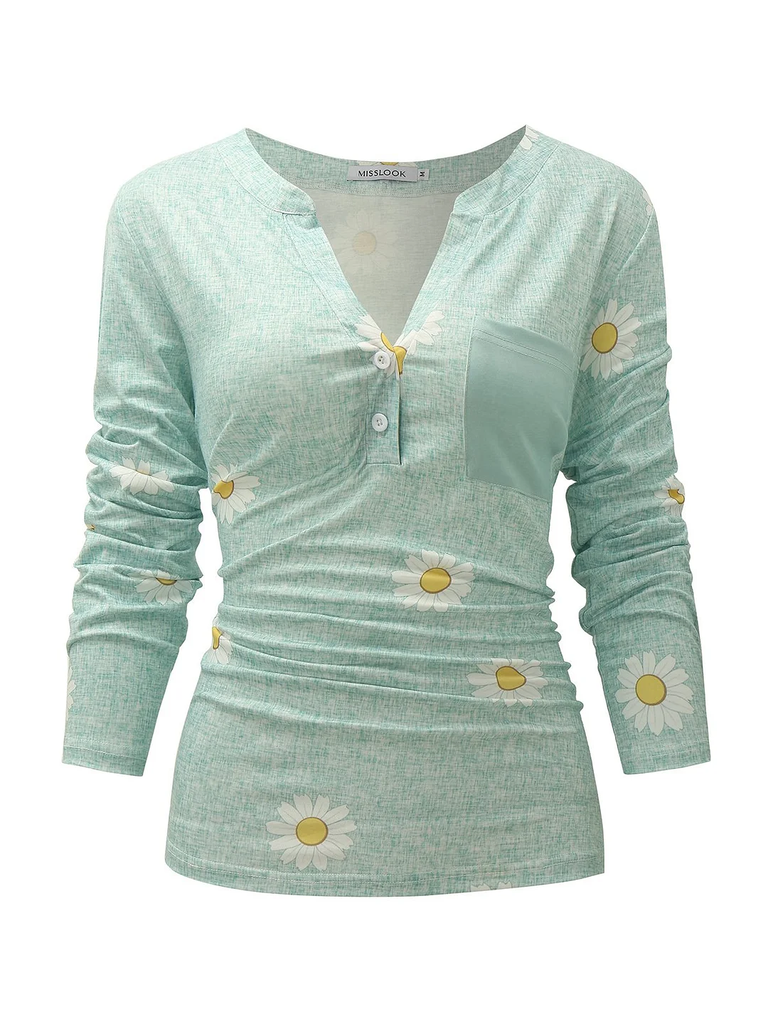 Long Sleeve Cotton Floral Blouse